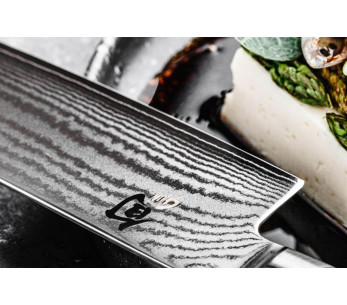 Faca Kai Shun Classic Damascus faca santoku com lâmina de aço de alta qualidade de 18 cm 2
