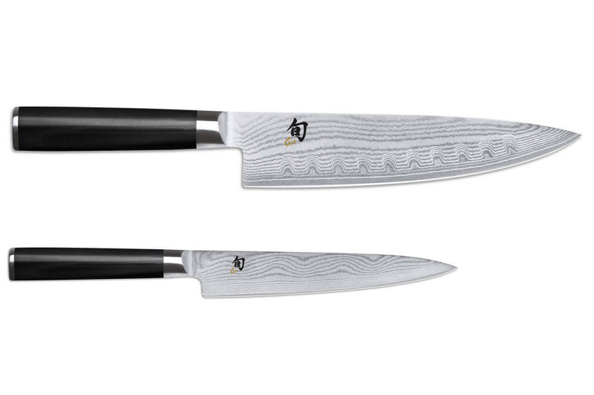 Conjunto de 2 facas japonesas Kai Shun Damascus