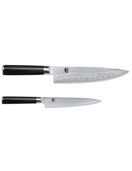 Conjunto de 2 facas japonesas Kai Shun Damascus
