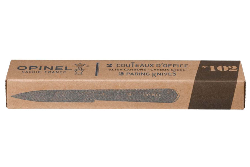 2 Opinel AF "N°102" skalknivar 10 cm kolblad