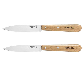 2 Opinel AF "N°112" kuorimaveitsiä, 10 cm ruostumattomasta teräksestä valmistettu terä.