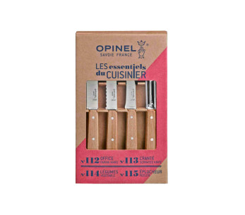 Conjunto de 4 facas Opinel Les Essentiels com cabo em madeira de faia 2