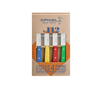 Conjunto de 4 Facas de aparar Opinel com cabos coloridos 2