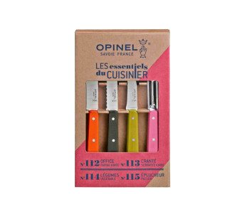 Conjunto de 4 facas Opinel Les Essentiels dos anos 50 com cabos coloridos 2
