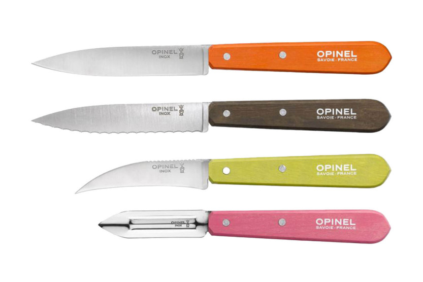 Estuche de 4 cuchillos Opinel Les Essentiels Fifties con mangos de colores