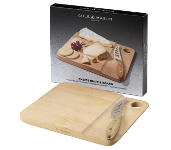 Conjunto de tabuleiro para queijo e faca Cole & Mason
