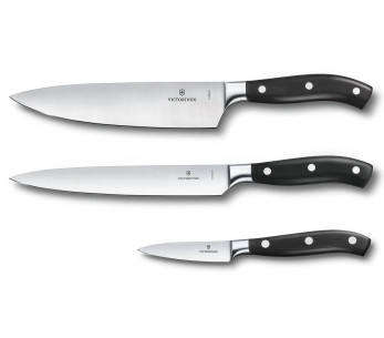 Set om 3 Victorinox Grand Maître smidda köksknivar