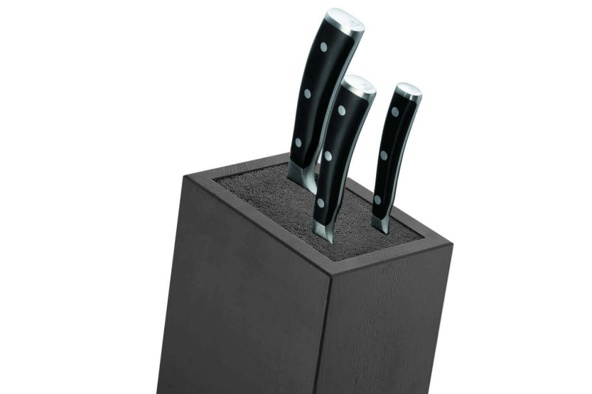 Bloque de fibra negra Wüsthof para 10 cuchillos