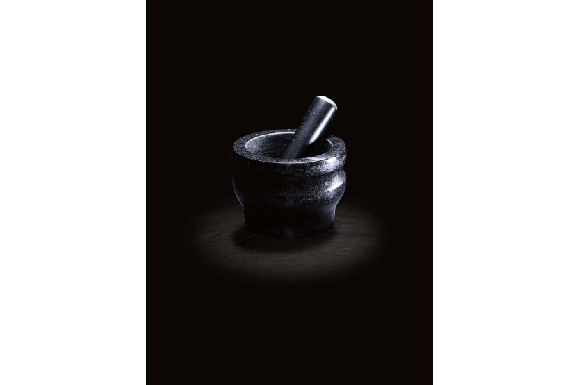 Cole & Mason mortel och mortelstöt i elegant svart granit - Diameter 18cm