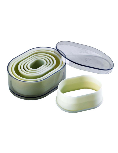 Set of 7 professional polyglass cutters , plain oval shape