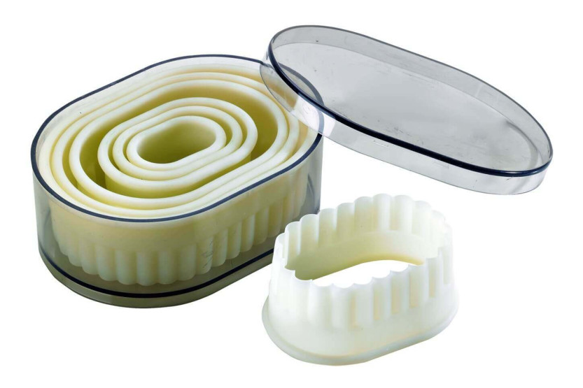 7 kpl ammattimaisia soikeita soikeita leikkureita polylasista