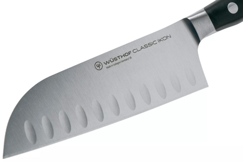 Wüsthof Classic Ikon geschmiedetes santokumesser mit mit Kullen14cm