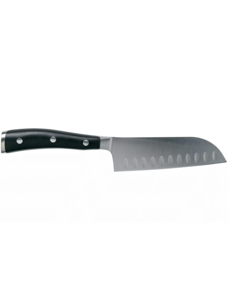 faca santoku forjada Wüsthof Classic Ikon com lâmina com convinhas14 cm