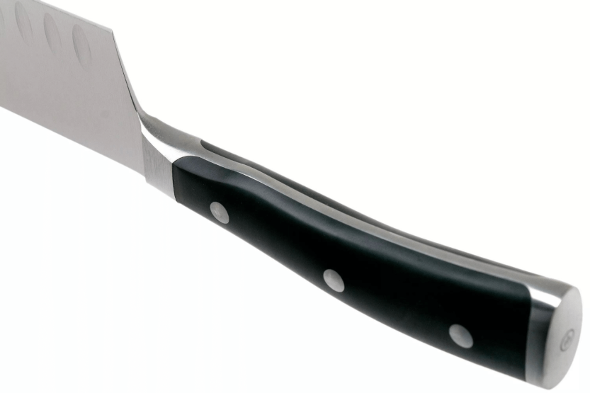 Cuchillo santoku forjado Wüsthof Classic Ikon con hoja con borde grantonde 17 cm