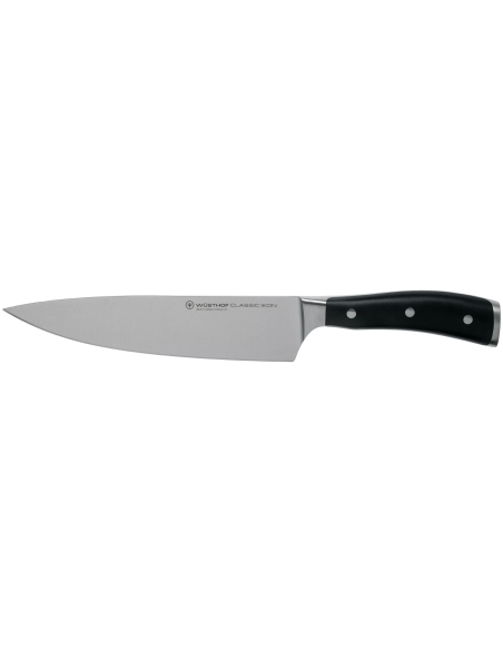 Conjunto de 3 facas forjadas Wüsthof Classic Ikon - escritório 9cm + tranchelard 20cm + chef 20cm