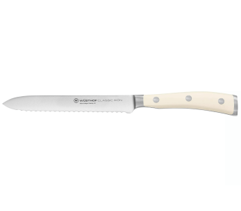 Wüsthof Classic Ikon White smidd korvkniv 14cm tandat blad