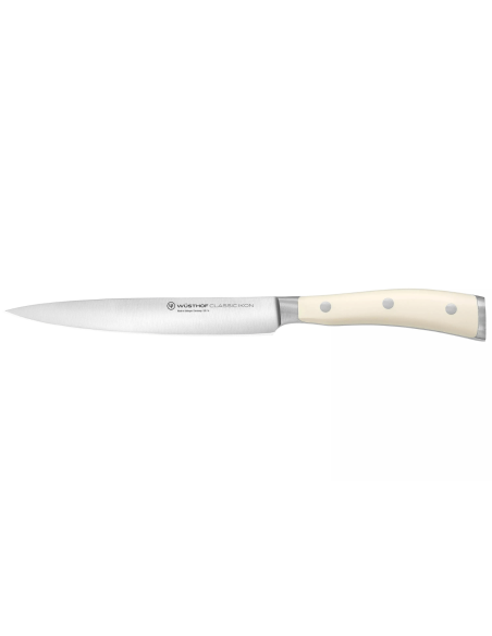 Faca de cortar forjada Wüsthof Classic Ikon White de 16 cm