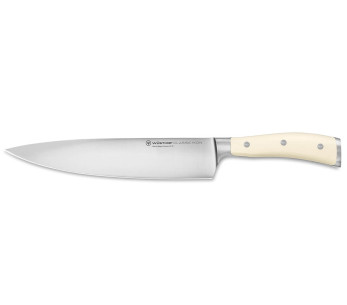 Coltello da chef Wüsthof Classic Ikon bianco forgiato 23 cm