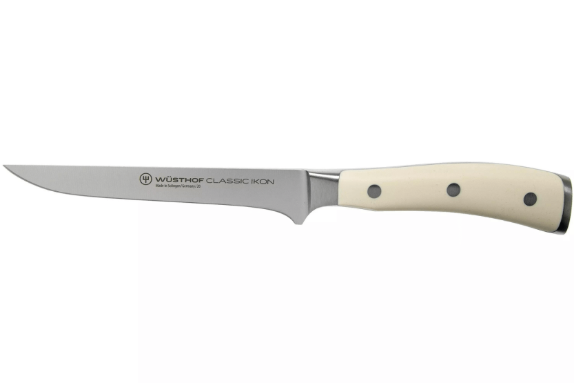 Coltello da disosso Wüsthof Classic Ikon bianco forgiato 14 cm