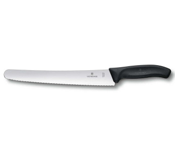 Faca para pastelaria e restauração Victorinox - lâmina serrilhada 26 cm - cabo Fibrox preto