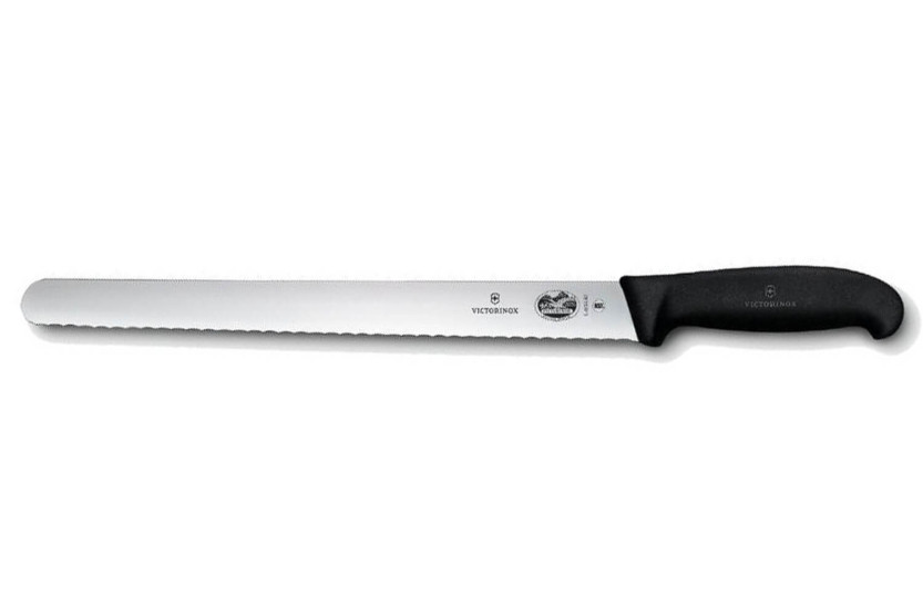Victorinox Schinkenmesser - gezahnte Klinge 36 cm - schwarzer Fibrox-Griff