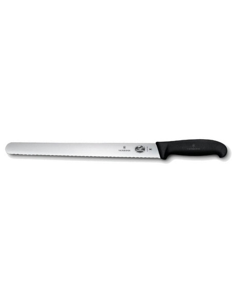 Victorinox Schinkenmesser - gezahnte Klinge 36 cm - schwarzer Fibrox-Griff