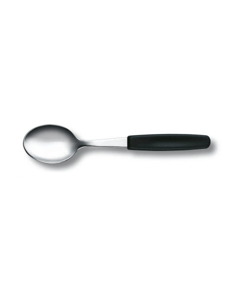 Set of 6 Victorinox Swiss Classic steel teaspoons with black handle