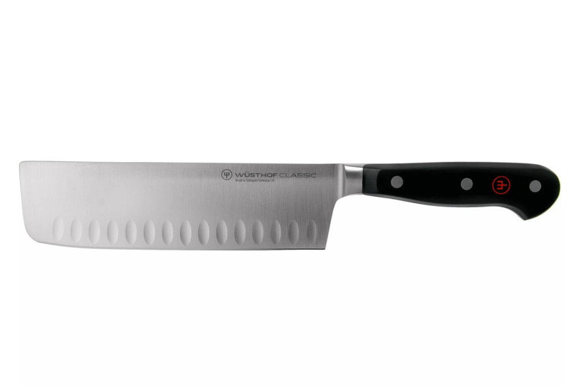Wusthof Classic forged nakiri knife 17cm with granton edgeblade
