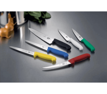 Faca de talhante Victorinox 5.5208.18 18cm lâmina cabo em fibrox amarelo 2