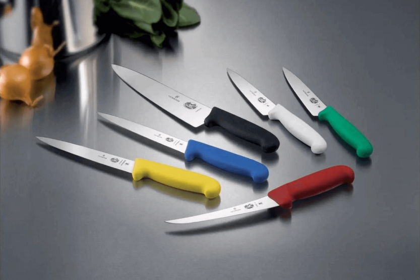 Faca de talhante Victorinox 5.5208.18 18cm lâmina cabo em fibrox amarelo