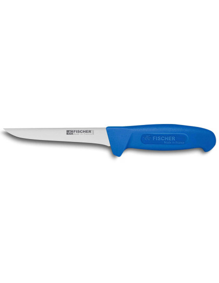 Fischer HACCP Cuchillo deshuesador profesional 14cm hoja recta mango azul