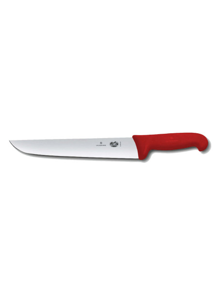 Victorinox Cuchillo Carnicero 5.5201.28 28cm hoja mango fibrox rojo