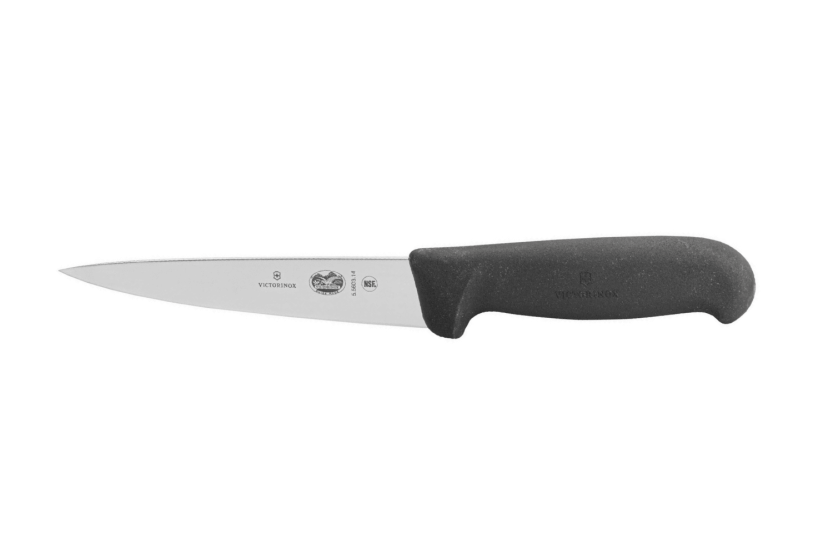 Victorinox udbenings- og afblødningskniv 5.5603.14 14 cm klinge sort fibrox håndtag