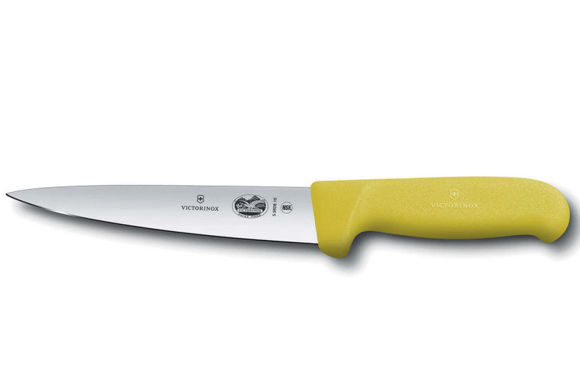 Cuchillo deshuesador y sangrador Victorinox 5.5608.18 18cm hoja mango fibrox amarillo