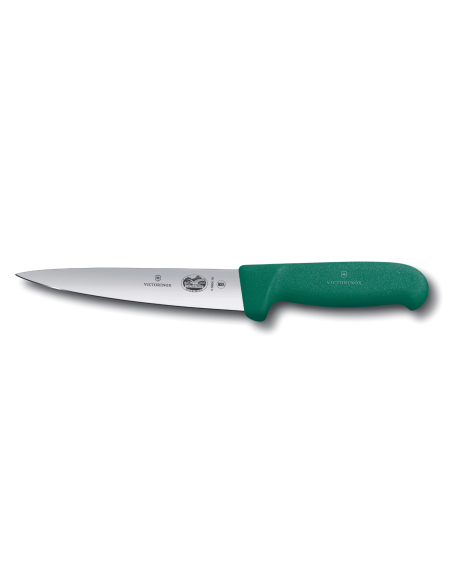 Victorinox Ausbein- und Entblutungsmesser 5.5604.14 Klinge 14cm Griff aus Fibrox grün