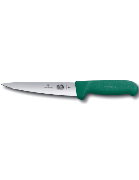 Cuchillo deshuesador y desangrador Victorinox 5.5604.16 16cm hoja mango fibrox verde