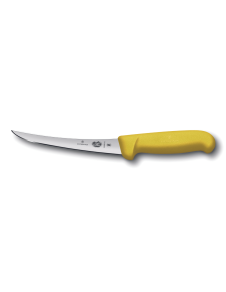 Victorinox utbeiningskniv 5.6608.15 reversert blad 15cm fibrox håndtak gul