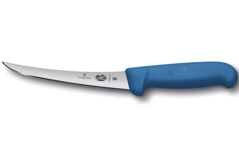 Victorinox luuttomaksi leikkaava veitsi 5.6602.15 käänteinen terä 15cm sininen fibrox kahva