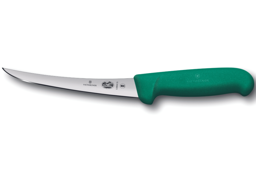 Cuchillo deshuesador Victorinox 5.6604.15 hoja invertida 15cm mango fibrox verde