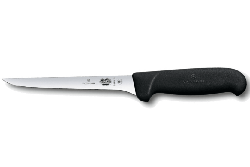 Victorinox boning knife 5.6403.12 narrow used blade 12cm black fibrox handle