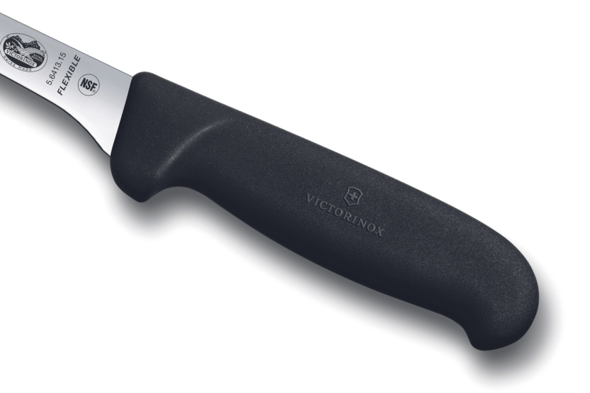 Victorinox urbeningskniv 5.6413.15 flexibelt blad i rostfritt stål 15cm svart fibroxhandtag