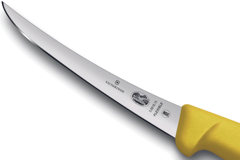 Faca de desossar Victorinox 5.6618.15 lâmina flexível 15cm cabo em fibrox amarelo