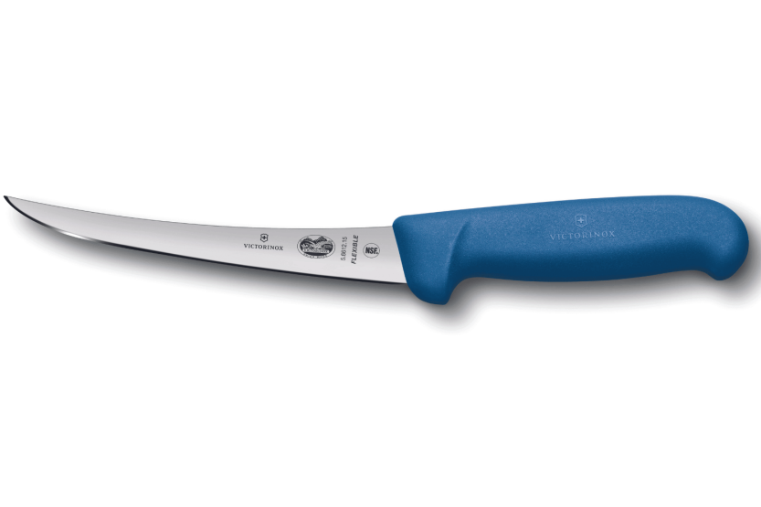 Cuchillo deshuesador Victorinox 5.6612.15 hoja flexible invertida 15cm mango fibrox azul