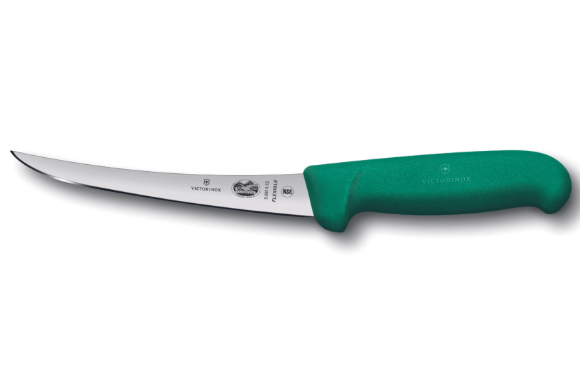 Victorinox udbeningskniv 5.6614.15 fleksibelt omvendt blad 15 cm grønt fibrox-håndtag