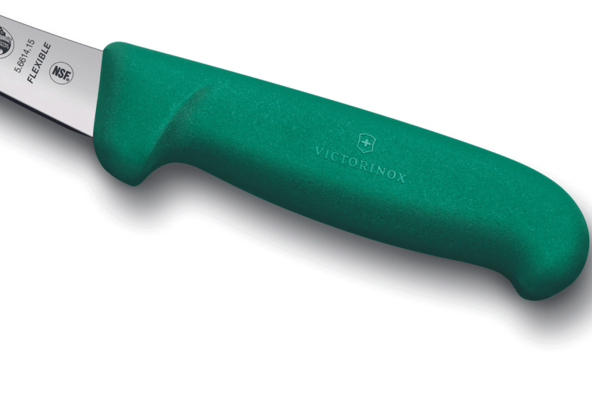 Victorinox boning knife 5.6614.15 flexible reversed blade 15cm green fibrox handle