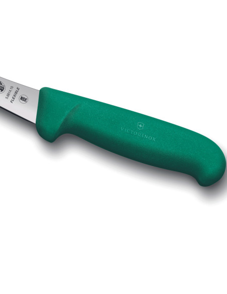 Victorinox boning knife 5.6614.15 flexible reversed blade 15cm green fibrox handle