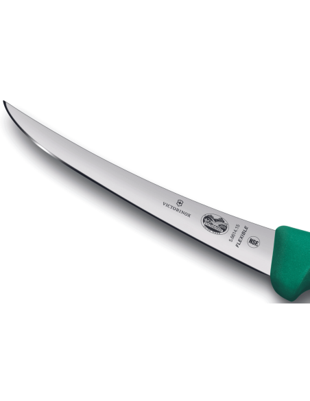 Victorinox boning knife 5.6614.15 flexible reversed blade 15cm green fibrox handle