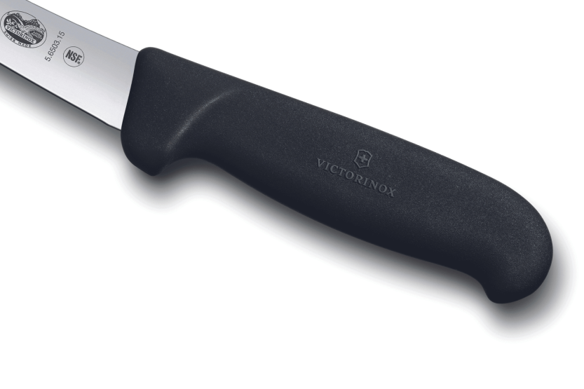 Victorinox uitbeenmes 5.6503.15 omgekeerd lemmet 15cm zwart fibrox handvat