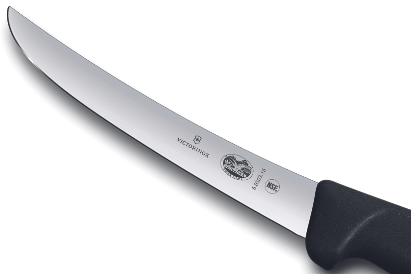 Victorinox luuttomaksi leikkaava veitsi 5.6503.15 käänteinen terä 15cm musta fibrox kahva