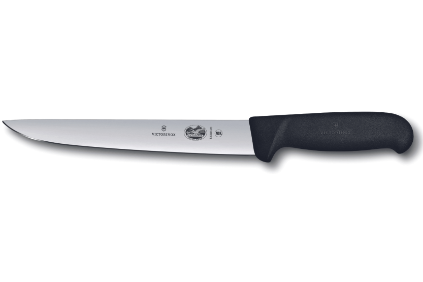Victorinox bloedend/snijdend mes 5.5503.20 20cm lemmet zwart fibrox handvat